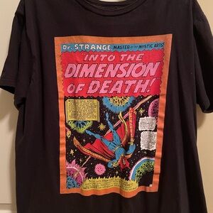 Marvel Doctor Strange Graphic T-Shirt Space Design Comic Book Vintage Black S/M